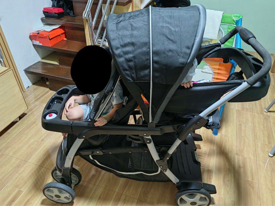 Graco Tandem Double Stroller (Category: Strollers) located in Valenzuela. Submitted by thielrasec (Listing ID 1444008379, Image 3). Description: Graco Ready2Grow Click Connect LX Double Stroller Excellent by condition double stroller – perfect for twins or siblings close in age! P13,999 price Negotiable Features: ✅ Seats 2 children comfortably ✅ 12+ riding options for growing families ✅ Compatible with two Graco Click Connect infant car seats (gr