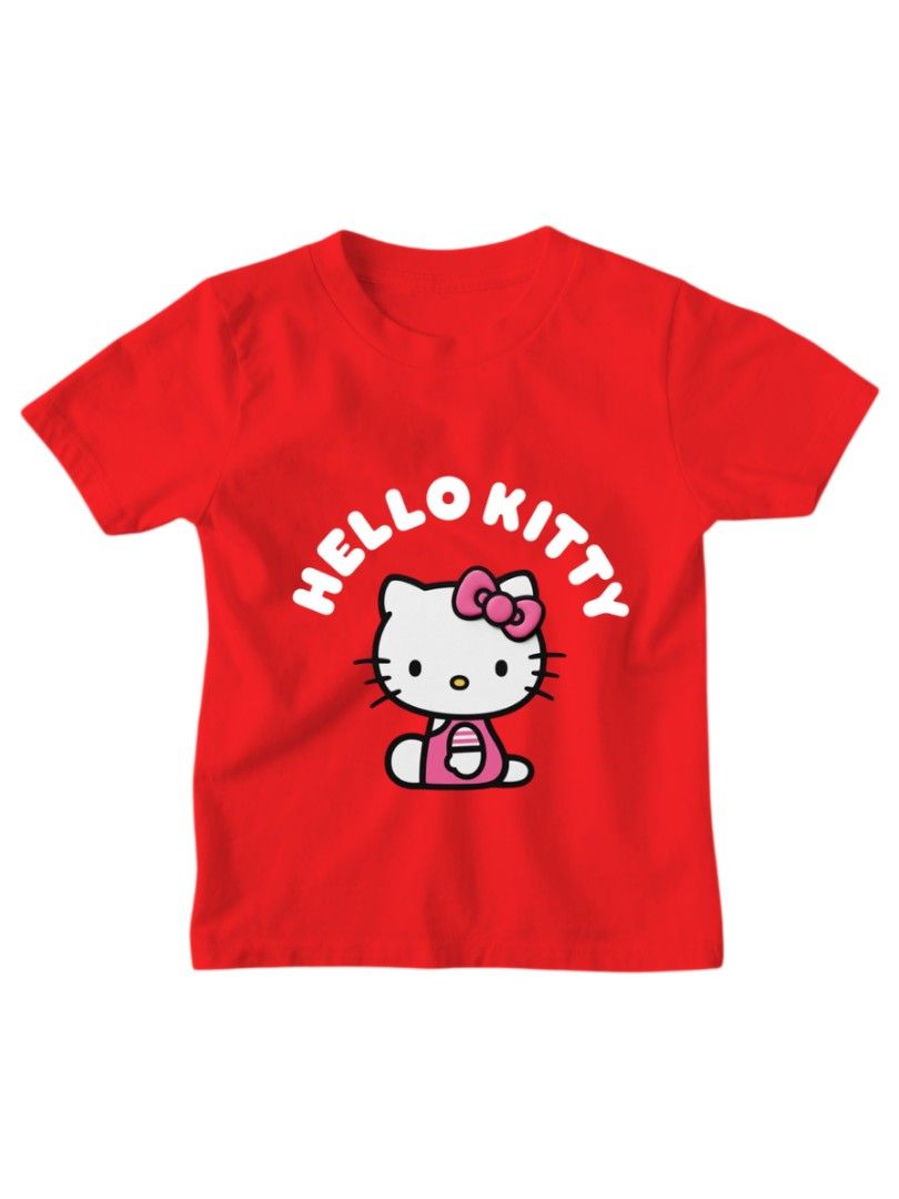 Hello Kitty T-shirt for Kids (Category: Babies & Kids Fashion) located in Banga. Submitted by 9573cf2b7d4cea9d38a963e0f55f65 (Listing ID 1443936905, Image 1). Description: Size: Small (4-5yo) 47 cm Height (Shoulder to Bottom) 53 cm Width (Sleeve to Sleeve) Medium (6-7yo) 50 cm Height (Shoulder to Bottom) 58 cm Width (Sleeve to Sleeve) L arge (8-9yo) 53 cm Height (Shoulder to Bottom) 63 cm Width (Sleeve to Sleeve) XL (10-12yo) 56 cm Height (Should