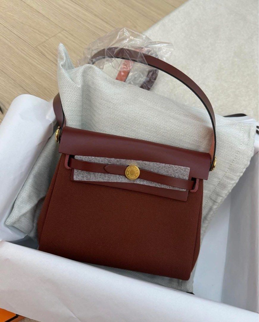 Hermes Herbag Mini (Category: Luxury Bags & Wallets) located in Manila. Submitted by jangmi93 (Listing ID 1444052339, Image 1). Description: Hermès Herbag Mini 20 Rouge H Gold Hardware Brand New / Purchased June 2026 One of the hardest sizes to source classic red in the most coveted mini size. Price: P250,000 Serious buyers only. DM to inquire..