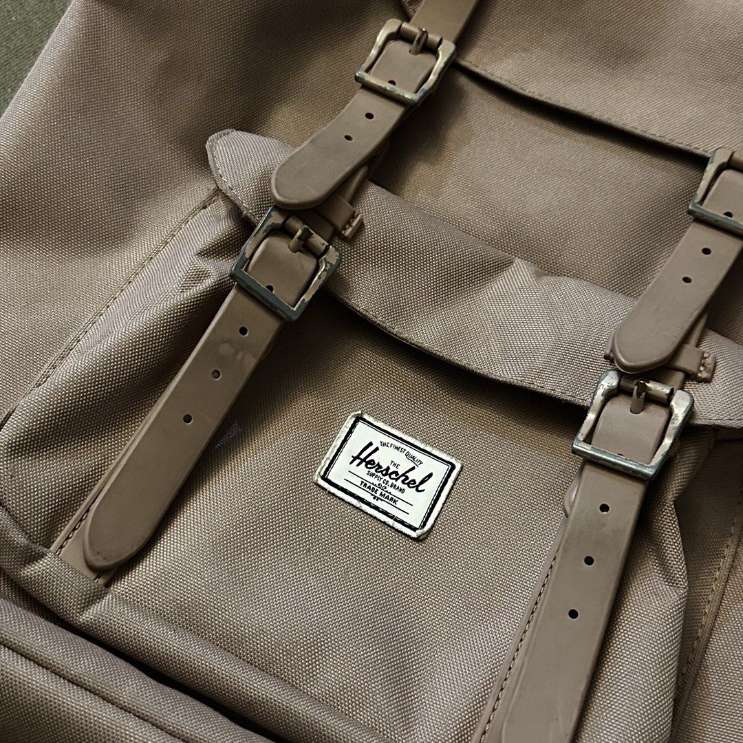 Herschel Supply Co. dusty/ash rose backpack (Category: Backpacks) located in Batangas. Submitted by veevasclutter (Listing ID 1444061927, Image 2). Description: • buckle closures and a secure drawstring main compartment • signature striped lining and a convenient small pocket • padded shoulder straps • for school, work, or everyday errands.