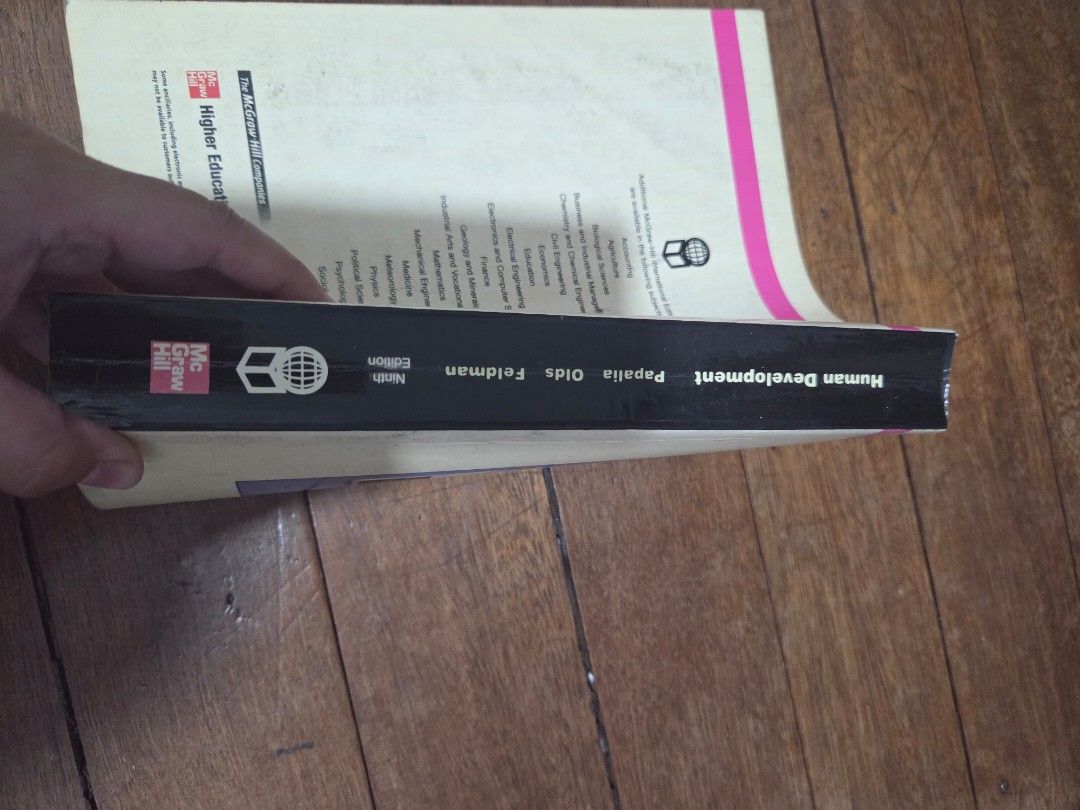 Human Development 9th Edition by Papalia, Olds and Feldman (Category: Textbooks) located in Quezon City. Submitted by panchie32 (Listing ID 1443984110, Image 3). Description: Please refer to the photos for the item's condition. Item is soft bound and not plastic covered. RFS: Something I'm not using anymore. 📍 Location: Brgy. Kaligayahan, Novaliches, Quezon City ✅ Open for meet-ups ✅ Delivery via Lalamove or GrabExpress ✅ LBC or J&T shipping is 