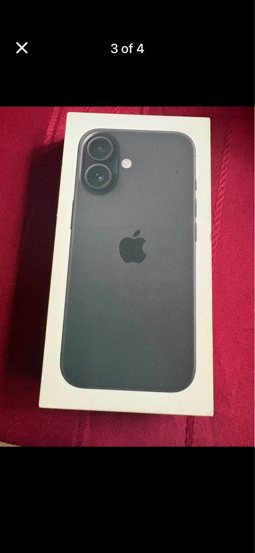 IPhone 16 128GB Black (Smart locked) (Category: iPhone 16 Series) located in Quezon City. Submitted by sandydimayuga (Listing ID 1444105218, Image 3). Description: iPhone 16 128GB Black (Smart Locked) + FREE Case & Tempered Case 📱 iPhone 16 128GB Black ✅ Only 3 months used ✅ Excellent condition – no dents or scratches ✅ Fully working, no issues ✅ Complete with original box and USB-C cable 🎁 FREE inclusions: • Tempered glass • Phone case/protect