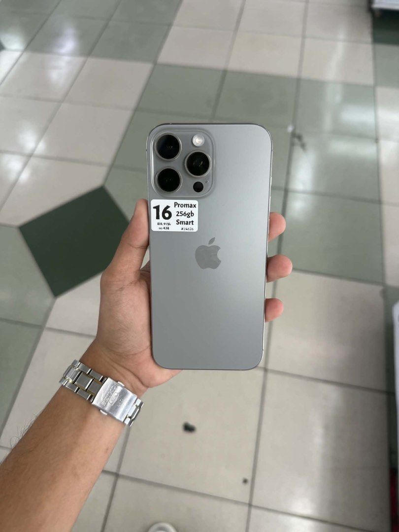 Iphone 16 Pro Max 256gb 91% BH Smartlocked (Category: iPhone 16 Series) located in San Juan City. Submitted by javedsgadgetshop (Listing ID 1444109487, Image 1). Description: INSTALLMENT OPTIONS : SPAY LATER / GGIVES / CREDIT CARD / SKYRO / HOMECREDIT (BRANDNEW) WE BUY AND SELL SO PWEDE MAGBINTA OR SWAP ! Quick Specs : 💵 Iphone 16promax •256gb •NTC Variant •91% batt health •Smartlocked •95% Smoothness •No hidden issue | No Repaired •100% Authent
