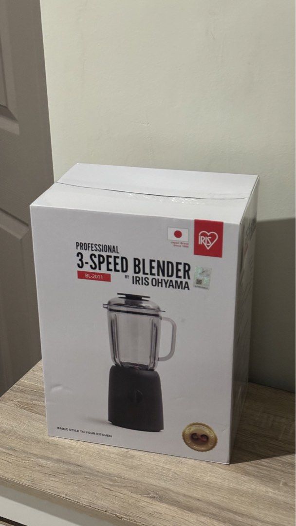 Iris Ohyama Professional 3-Speed Blender BL-2011 (Category: Juicers, Blenders & Grinders) located in Quezon City. Submitted by itsyvrae (Listing ID 1444078145, Image 2). Description: - Iris Ohyama Professional 3-Speed Blender (Model BL-2011) - Large 1500ml capacity - Durable titanium-coated stainless steel blades - Shatter-resistant and dishwasher safe - Powerful 450W motor - Convenient 1.2m power cord - Stylish addition to your kitchen.