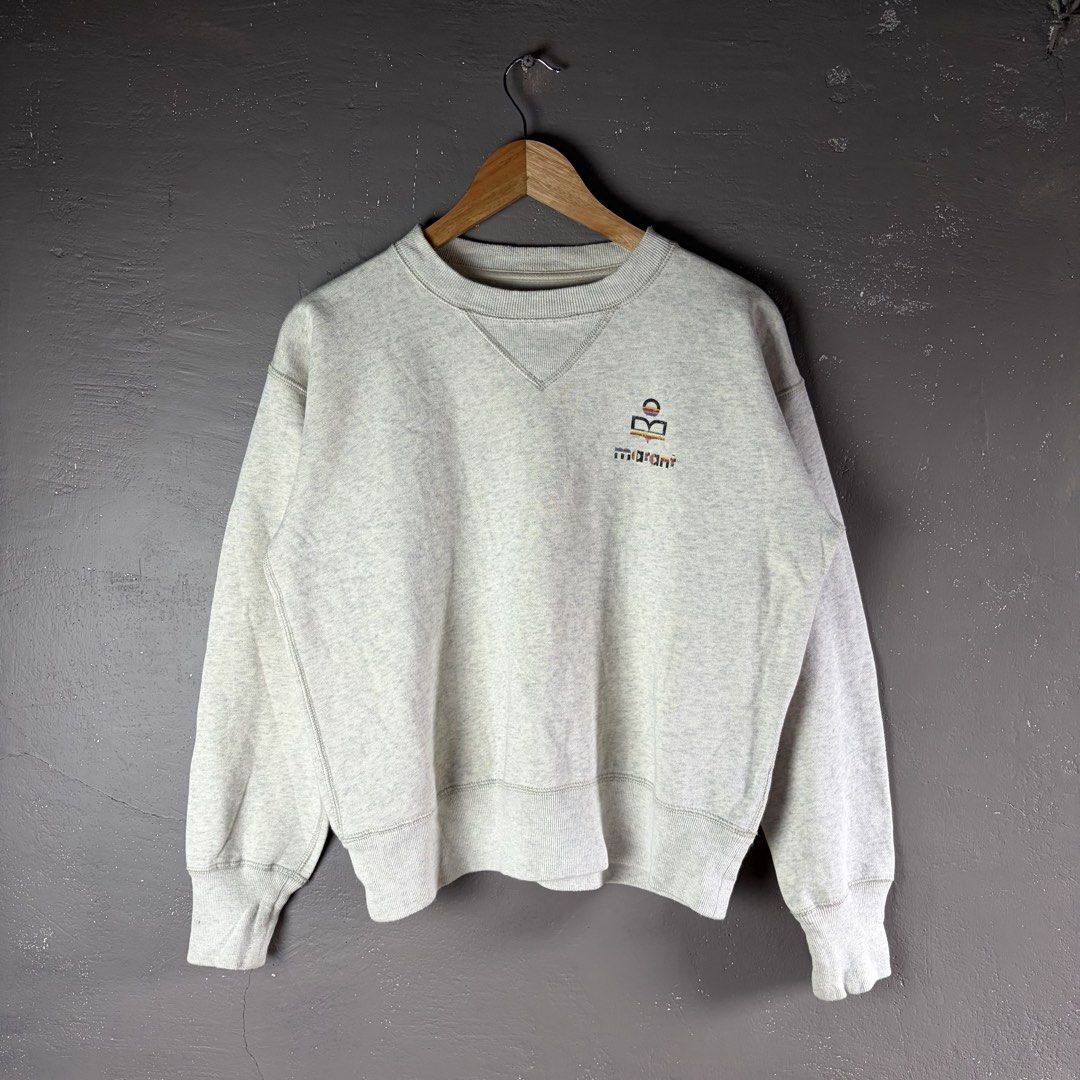 Isabel Marant - Crewneck Sweatshirt Gray (Category: Luxury Apparel) located in Manila. Submitted by yourtherapist_ (Listing ID 1444032542, Image 1). Description: Isabel Marant - Crewneck Sweatshirt Gray Size 40 Authentic No flaws Excellent condition Measurements (inches) Width - 22” Length - 23” Sleeve - 22” 1,500.