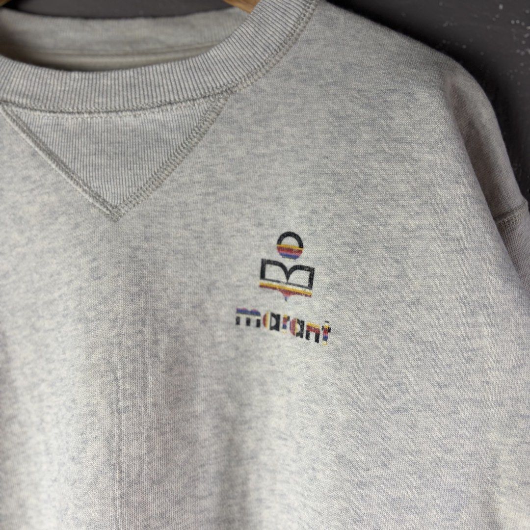 Isabel Marant - Crewneck Sweatshirt Gray (Category: Luxury Apparel) located in Manila. Submitted by yourtherapist_ (Listing ID 1444032542, Image 2). Description: Isabel Marant - Crewneck Sweatshirt Gray Size 40 Authentic No flaws Excellent condition Measurements (inches) Width - 22” Length - 23” Sleeve - 22” 1,500.
