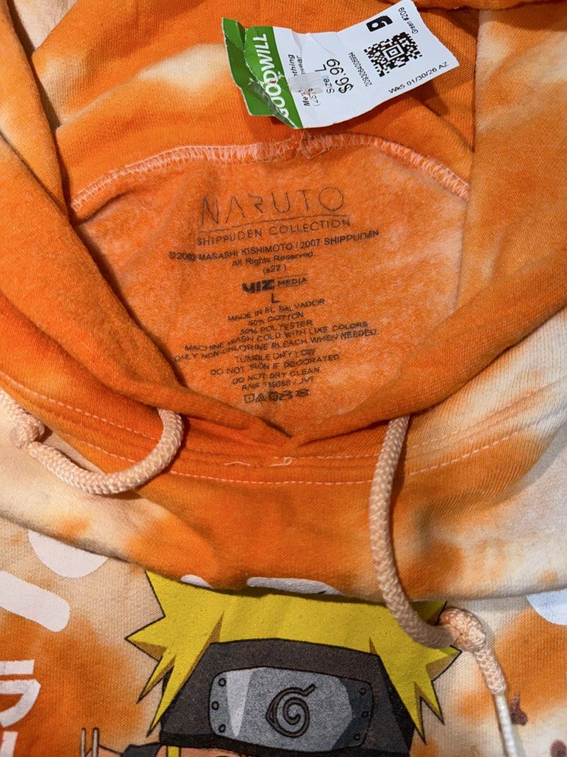 Jacket (Category: Coats, Jackets and Outerwear) located in Pasig City. Submitted by reyeslarry11740 (Listing ID 1444036232, Image 3). Description: For Sale Naruto Shippuden Anime Ichiraku Ramen Shop Orange Tie Dye Hoodie Jacket Size Large 22w x 27L Good as new condition sana Issue tanggal tahi, basic lang naman tahiin, see last picture 1k plus ship only Payment 1st Pasig city .