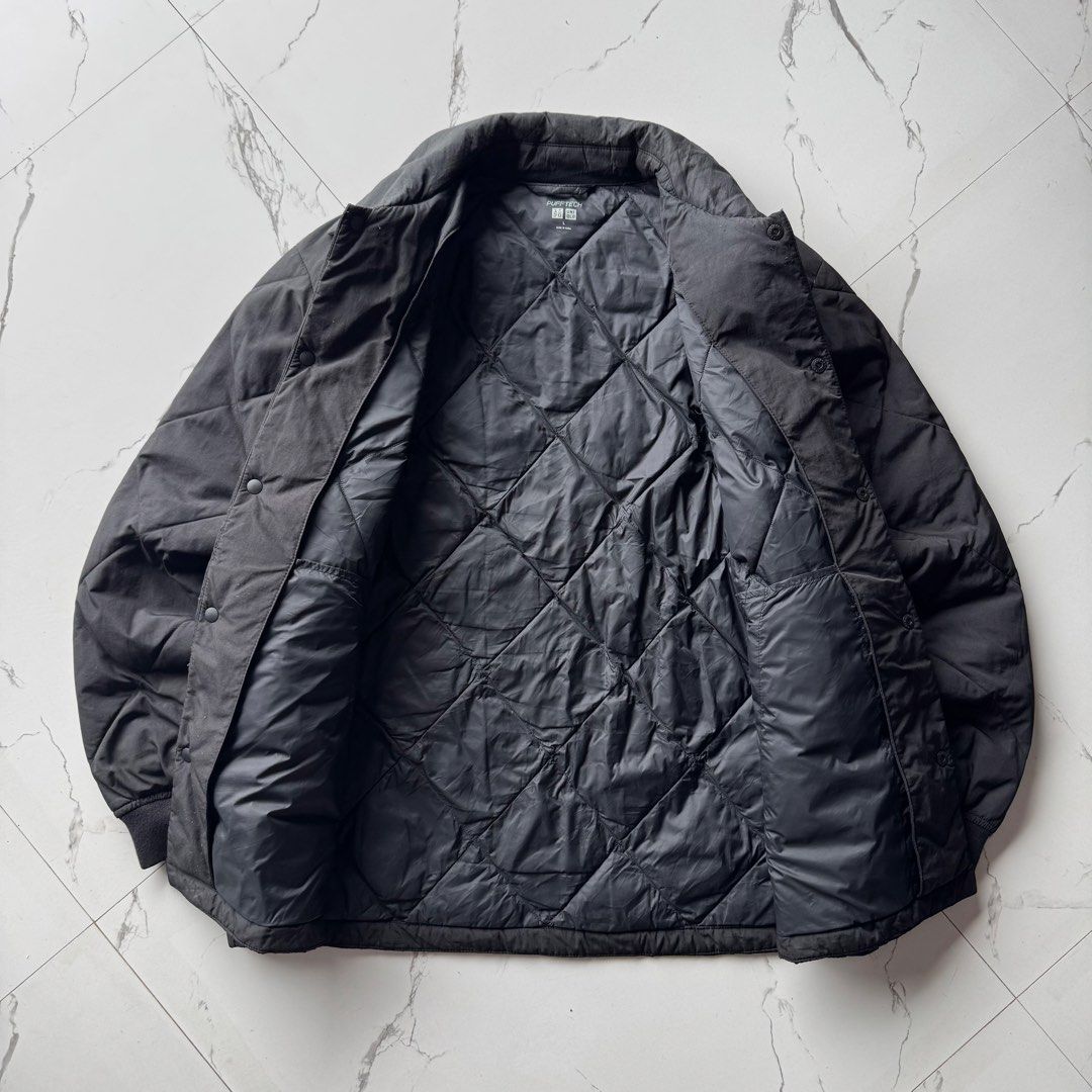 Japanese Uniqlo Pufftech Quilted Coach Jacket (Category: Coats, Jackets and Outerwear) located in Baguio. Submitted by retrophiletown (Listing ID 1444024427, Image 3). Description: Japanese Uniqlo Pufftech Quilted Coach Jacket Measurement in inches Width: 24.5 Length: 27.5 .
