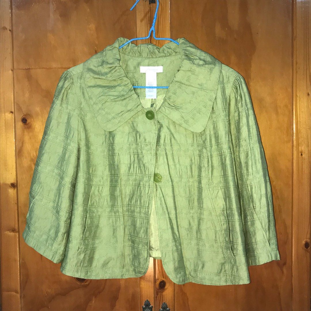 jhcollectibles petite blazer (Category: Coats, Jackets and Outerwear) located in Bauang. Submitted by tavias.shop (Listing ID 1444055611, Image 2). Description: Petite Large on Tag From US Box, excellent unused condition (vent stitch still intact) laid flat measurements: shoulder: 15" bust: 19" length: 18" with buttons and functional pockets negotiable🍀😊 .