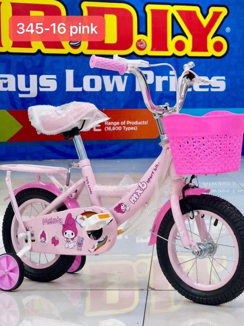 Kids Bicycle with Training Wheels and Basket (Category: Bicycles) located in Makati City. Submitted by itsmedarling (Listing ID 1443989335, Image 2). Description: - Light blue kids bicycle - Includes training wheels for easy learning - Features a front basket for carrying treasures - Equipped with a rear rack for extra storage - Durable and fun design, perfect for young cyclists - Ready for exciting outdoor adventures! for 3-8 yrs old can deliver