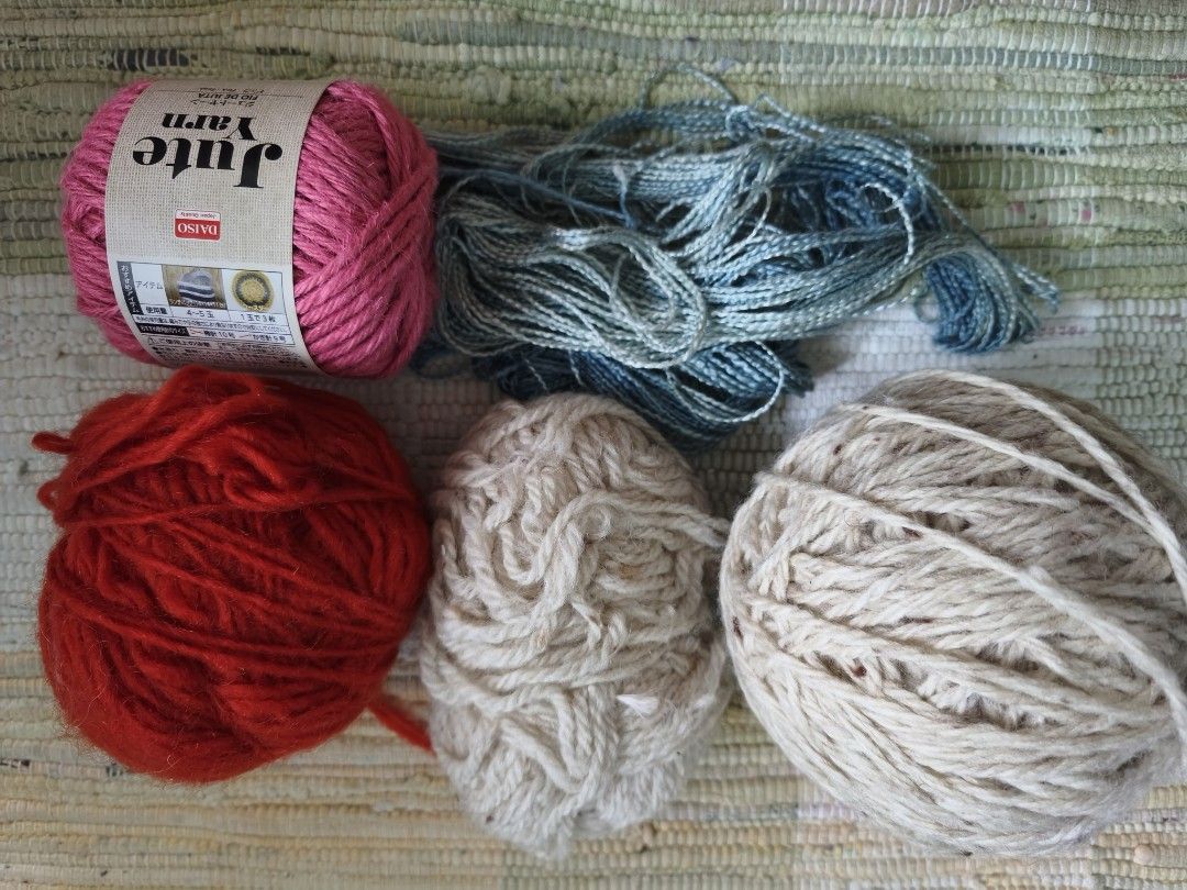 Knitting Yarns and Needles [TAKE ALL] (Category: Craft Supplies & Tools) located in Manila. Submitted by astraea_cloei (Listing ID 1443999040, Image 3). Description: 1 Pack: Cupina Bamboo Needles (Size 10 / 5.1mm) 3 Packs: Assorted Brands (Yacht, Fancy, New Link) in Size 3 (3.0mm) — Great to have spares! 1 Piece: Cream Plastic Weaving Shuttle/Needle assorted knitting yarns.