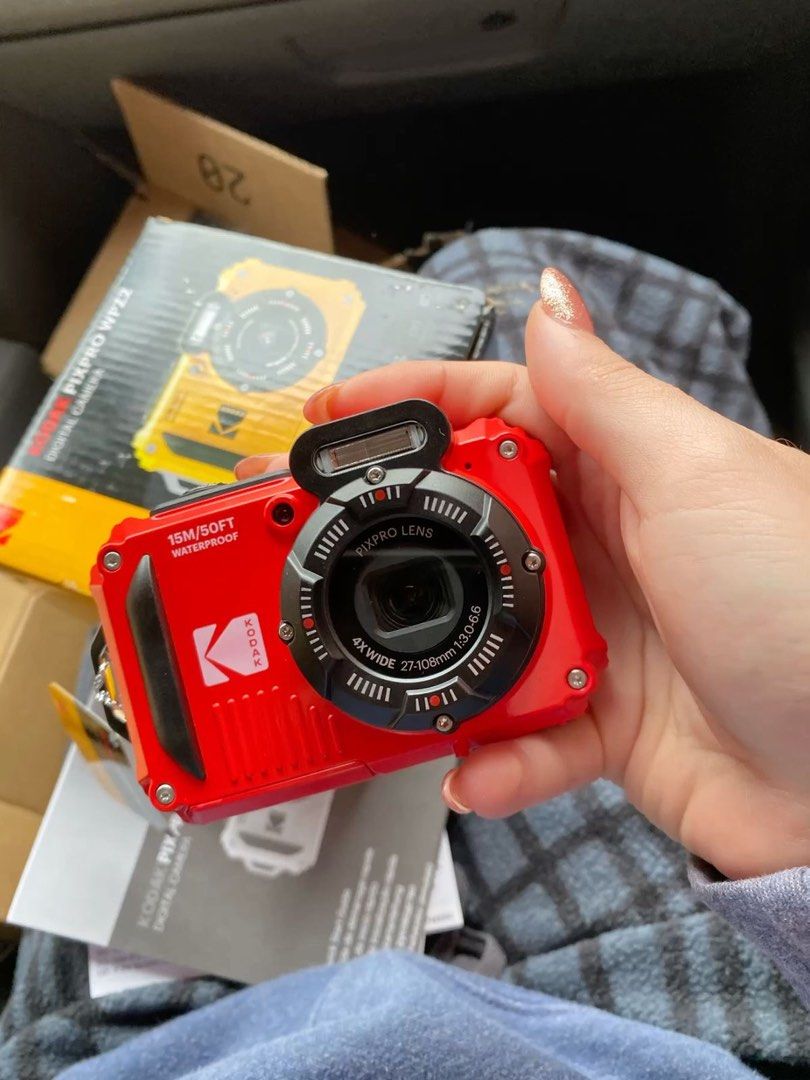 Kodak PIXPRO WPZ2 Digital Camera - Red (Category: Cameras) located in Tarlac. Submitted by paperlyx (Listing ID 1444024128, Image 3). Description: Kodak PIXPRO WPZ2 Digital Camera in Red for 6,500 (negotiable) - Red Kodak PIXPRO WPZ2 Digital Camera - Waterproof up to 15m (50ft) - 16.35 Megapixel Sensor - 4x Optical Zoom - Full HD Video Recording - Built-in Wi-Fi for easy sharing - Ideal for all your adventures! - Comes with the box and charger - 