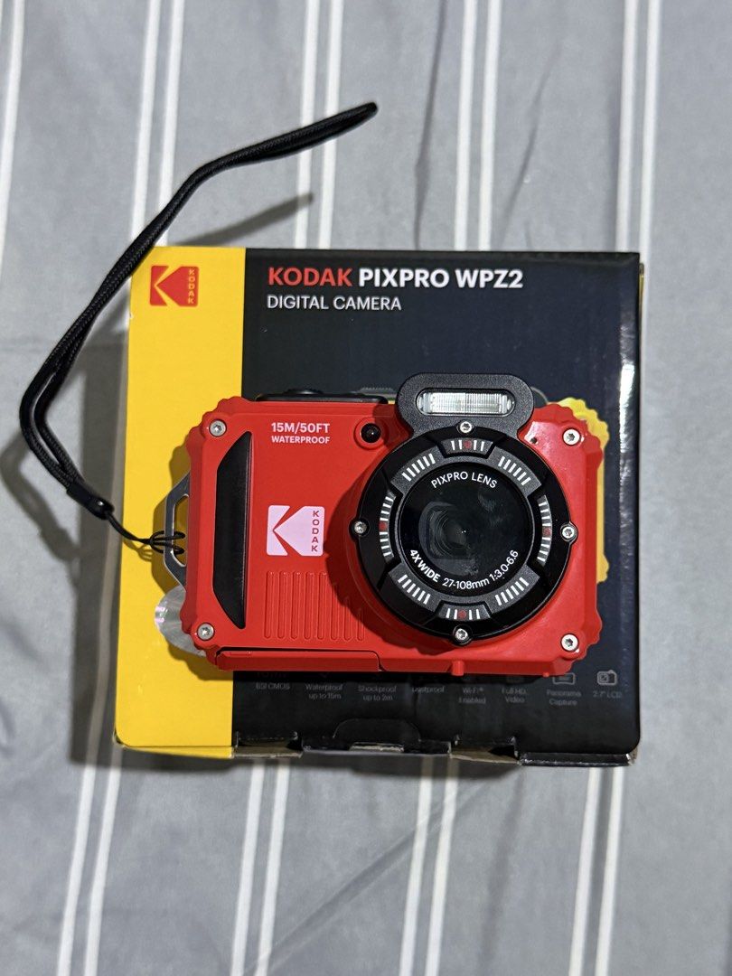Kodak PIXPRO WPZ2 Digital Camera - Red (Category: Cameras) located in Tarlac. Submitted by paperlyx (Listing ID 1444024128, Image 2). Description: Kodak PIXPRO WPZ2 Digital Camera in Red for 6,500 (negotiable) - Red Kodak PIXPRO WPZ2 Digital Camera - Waterproof up to 15m (50ft) - 16.35 Megapixel Sensor - 4x Optical Zoom - Full HD Video Recording - Built-in Wi-Fi for easy sharing - Ideal for all your adventures! - Comes with the box and charger - 
