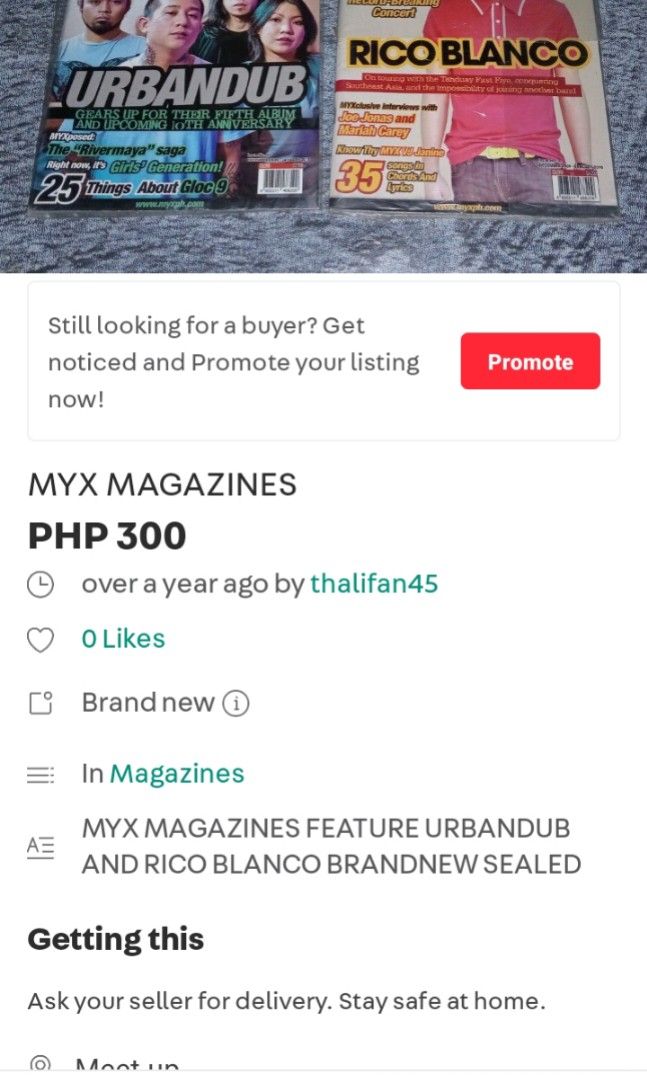 MYX MAGAZINES RICO BLANCO URBANDUB (Category: Magazines) located in Talavera. Submitted by thalifan46 (Listing ID 1443936298, Image 2). Description: MYX MAGAZINES RICO BLANCO URBANDUB P300 EACH.