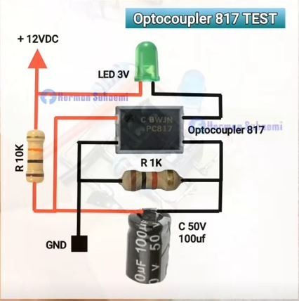 OPTOCOUPLER 817 TESTER (Category: Electrical, Adaptors & Sockets) located in Quezon City. Submitted by besteinpc (Listing ID 1443986348, Image 1). Description: OPTOCOUPLER 817 TESTER FEATURES: MATERIALS USED: 👉a. 1pc 5x7cm pcb with hole 👉b. 1pc Optocoupler 817 👉c. 1pc LED Green 👉d. 1pc 1K, 1pc 10K Metal Film Resistor 👉e. 1pc 2-pin Switch 👉f. 1pc 2-pin Screw Terminal Connector 👉g. 1pc Electrolytic capacitor 100uf 50v BENEFITS: 👉Multi-teste