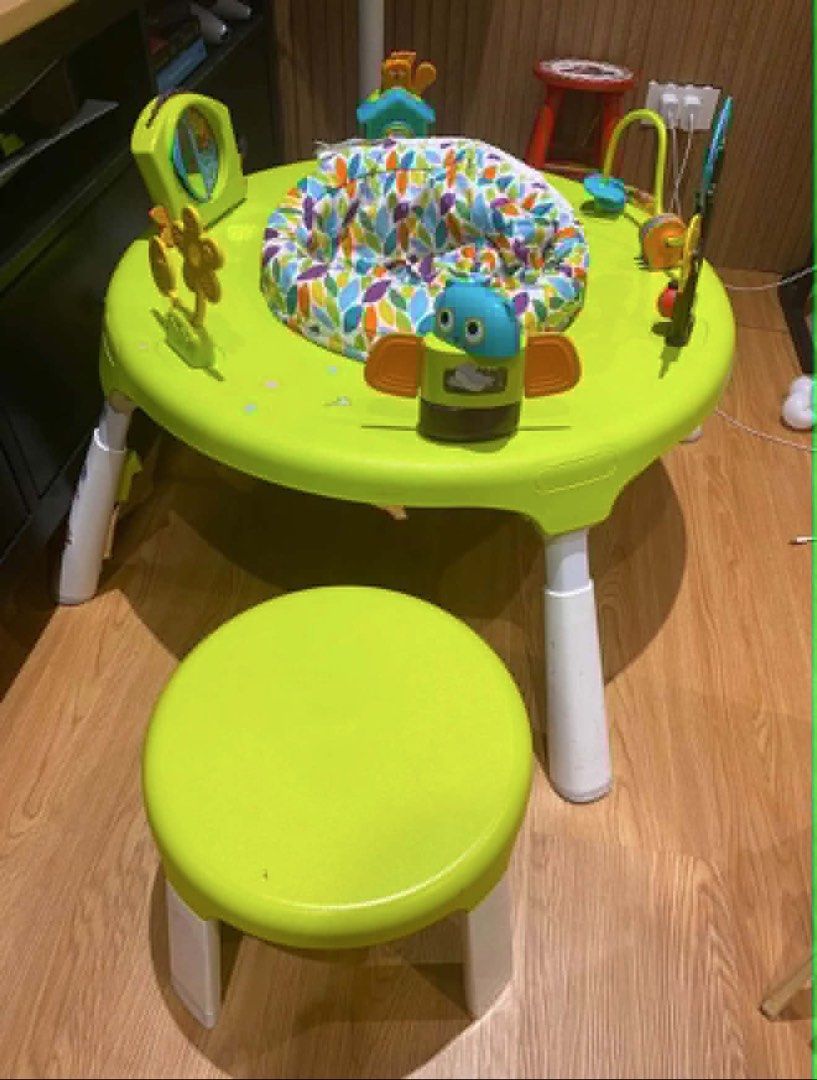 Oribel PortaPlay Convertible Activity Center & Play Table (Category: Infant Playtime) located in Manila. Submitted by niz.17127 (Listing ID 1444030554, Image 1). Description: - Includes 2 stools - Versatile: Use as a play table (up to 9 years old) or activity center (5-12 months) - Comes with various engaging toys Location: Pasig City Honest issue: One chair has a slight crack, still usable..