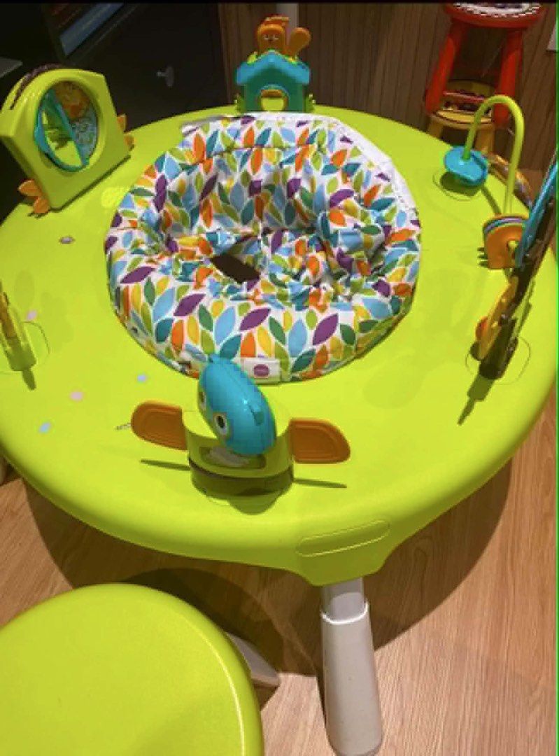 Oribel PortaPlay Convertible Activity Center & Play Table (Category: Infant Playtime) located in Manila. Submitted by niz.17127 (Listing ID 1444030554, Image 3). Description: - Includes 2 stools - Versatile: Use as a play table (up to 9 years old) or activity center (5-12 months) - Comes with various engaging toys Location: Pasig City Honest issue: One chair has a slight crack, still usable..