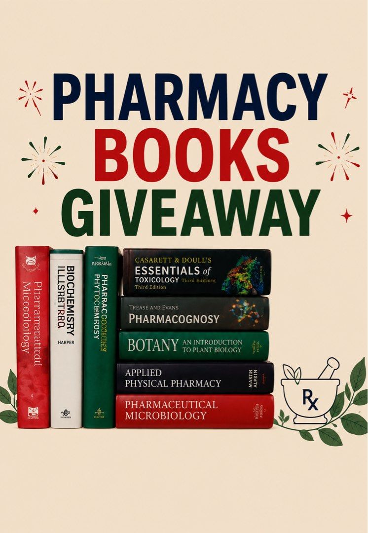 Pharmacy Books for Giveaway (Category: Textbooks) located in Quezon City. Submitted by shop.everythingmustgo (Listing ID 1443982109, Image 1). Description: Got a stack of pharmacy books looking for a new owner , ideal for pharmacy students or anyone in the field! Includes original copies of: • Hugo & Russell’s Pharmaceutical Microbiology • Applied Biopharmaceutics and Pharmacokinetics • Trease and Evans Pharmacognosy • Casarett & Doull’s Essentia