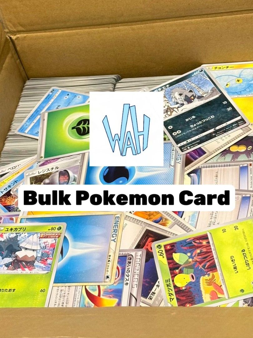 POKEMON BULK CARDS JAPANESE RANDOM COMMON UNCOMMON HOLO REV HOLO EX (Category: Raw Singles) located in Mentakab. Submitted by wah_poke (Listing ID 1443965271, Image 1). Description: PRICES 30 pcs - 6RM 50 pcs - 9.5RM 100 pcs - 18.5 RM Disclaimer, items are pulled randomly from bulk box without any filtering. Once pulled and counted , immediately packaged so this is purely by chance. holo and ex cards are not guaranteed!!!.