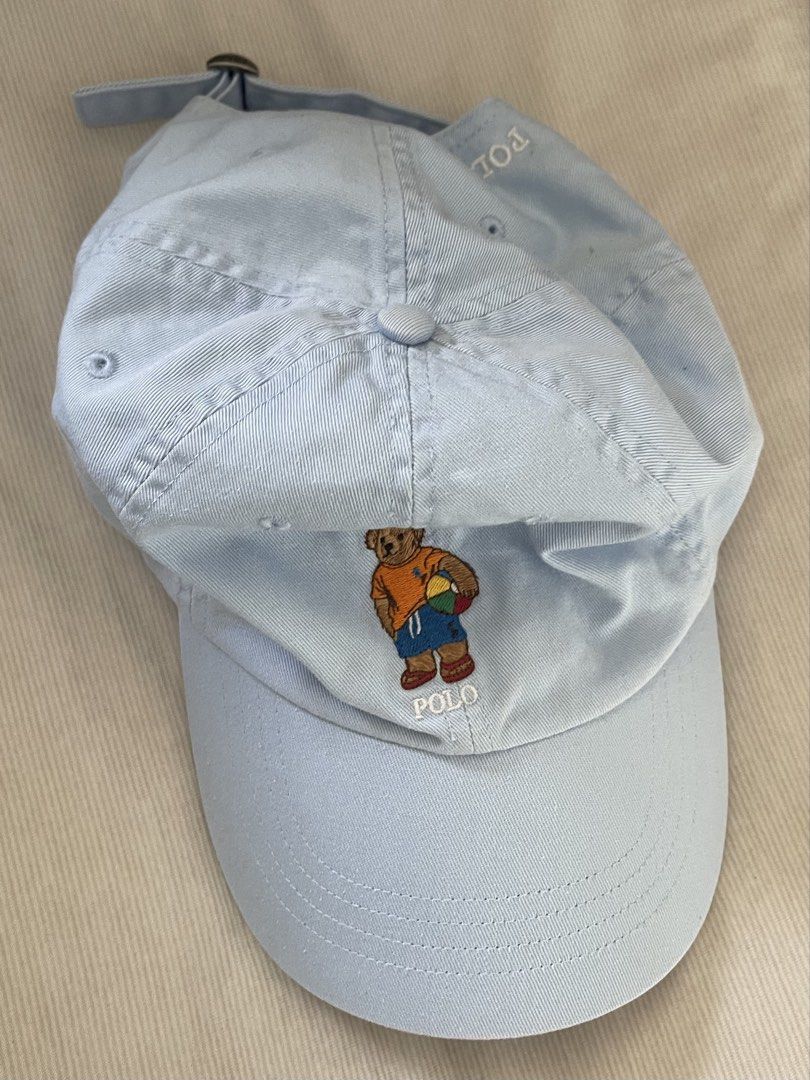Polo Ralph Lauren Bear Cap Light Blue (Category: Hats & Beanies) located in Antipolo. Submitted by sh_lalala (Listing ID 1443931170, Image 1). Description: - Light blue Polo Ralph Lauren cap - Features iconic Polo Bear graphic on the front - Adjustable strap at the back for a comfortable fit - Embroidered 'Polo Ralph Lauren' on the back - Versatile accessory to elevate any outfit.