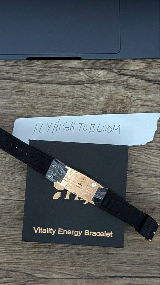 Prife Vitality Energy Bracelet (Category: Bracelets) located in Lipa City. Submitted by flyhightobloom (Listing ID 1443940665, Image 2). Description: Scalar Vitality Energy Bracelet Authentic and Brand New Unsealed to check item but never used Color: Black.