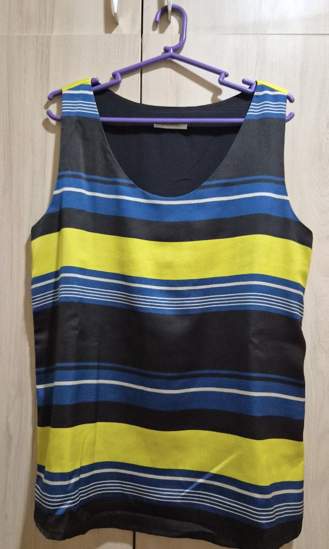 Promod Striped Sleeveless Top (Category: Sleeveless) located in Quezon City. Submitted by sunrise.declutter (Listing ID 1444054216, Image 1). Description: Rfs: decluttering.