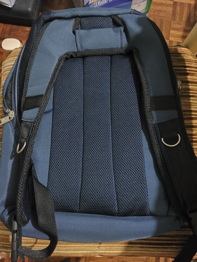 Samsonite Blue Backpack (for Laptop) (Category: Backpacks) located in Tarlac. Submitted by patalberto24 (Listing ID 1443982676, Image 2). Description: Blue Samsonite backpack (used twice) - Multiple compartments for easy organization - Padded back and straps for maximum comfort - Ideal for school, work, or travel - Zippers are fully functional Gift last Christmas 2025 Rfs: stocked. Already using other bags .