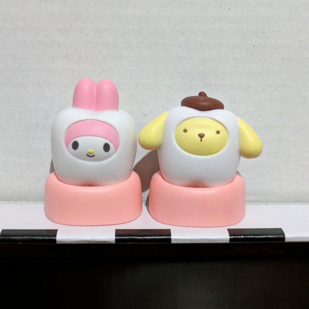 Sanrio My Melody & Pompompurin Tooth Figures (Category: Designer & Blind Box Toys) located in Batangas. Submitted by mirajane._ (Listing ID 1444090598, Image 1). Description: Official T-ARTS Sanrio Let's all become Teeth Series Melody - SOLD ❌️ Pompompurin - 150 🤍 Authentic from Japan. Actual photos posted. What you see is what you get. Please review the photos carefully for the actual condition..
