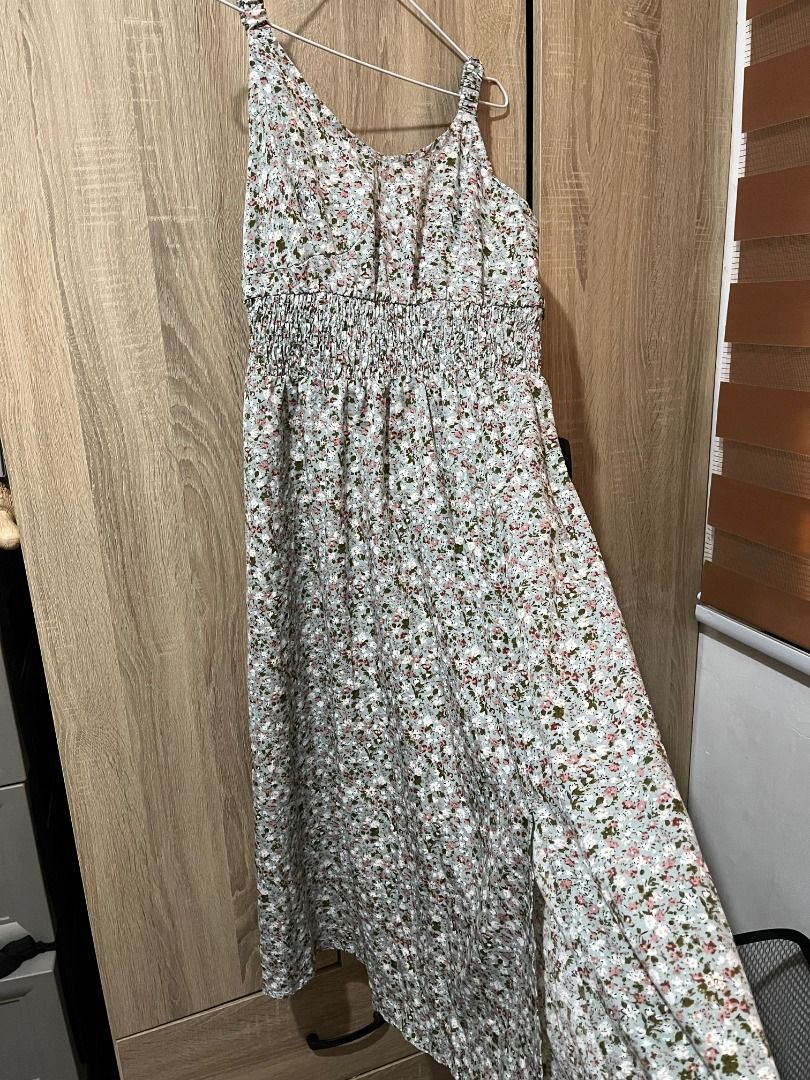 SHEIN Floral Dress (Category: Dresses) located in Cabanatuan. Submitted by declutteringhaven (Listing ID 1443927669, Image 1). Description: WORN ONLY ONCE - Cute floral print dress from SHEIN - Size: Medium (M) - Base color: Light blue with pink and white flowers - Perfect for casual outings or picnics - Condition: Worn only once - Origin: Made in China.