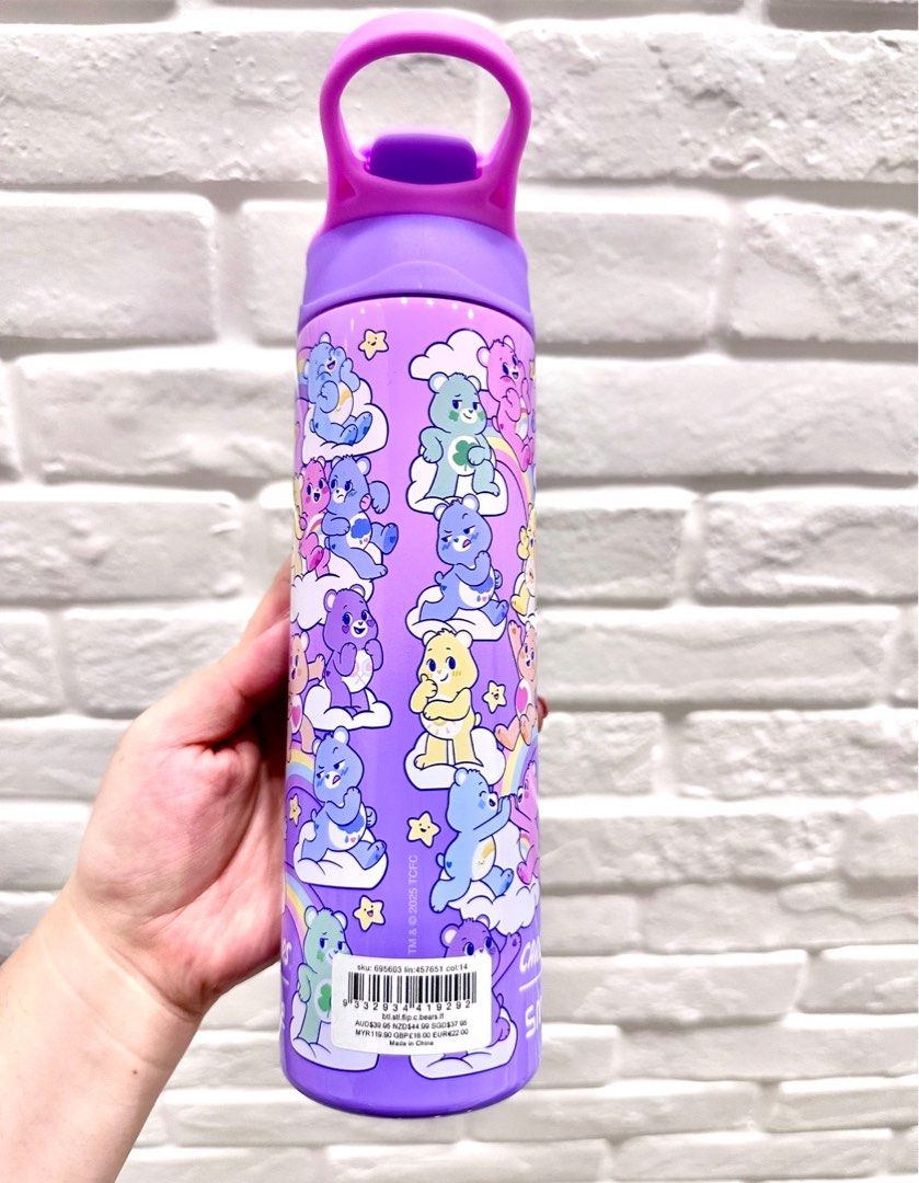 Smiggle Care Bears stainless steel water bottle (Category: Babies & Kids Fashion) located in Singapore. Submitted by newleaf24 (Listing ID 1444008477, Image 3). Description: Condition: brand new with tag Original price: $37.95 $3.20 apply for tracked postage.