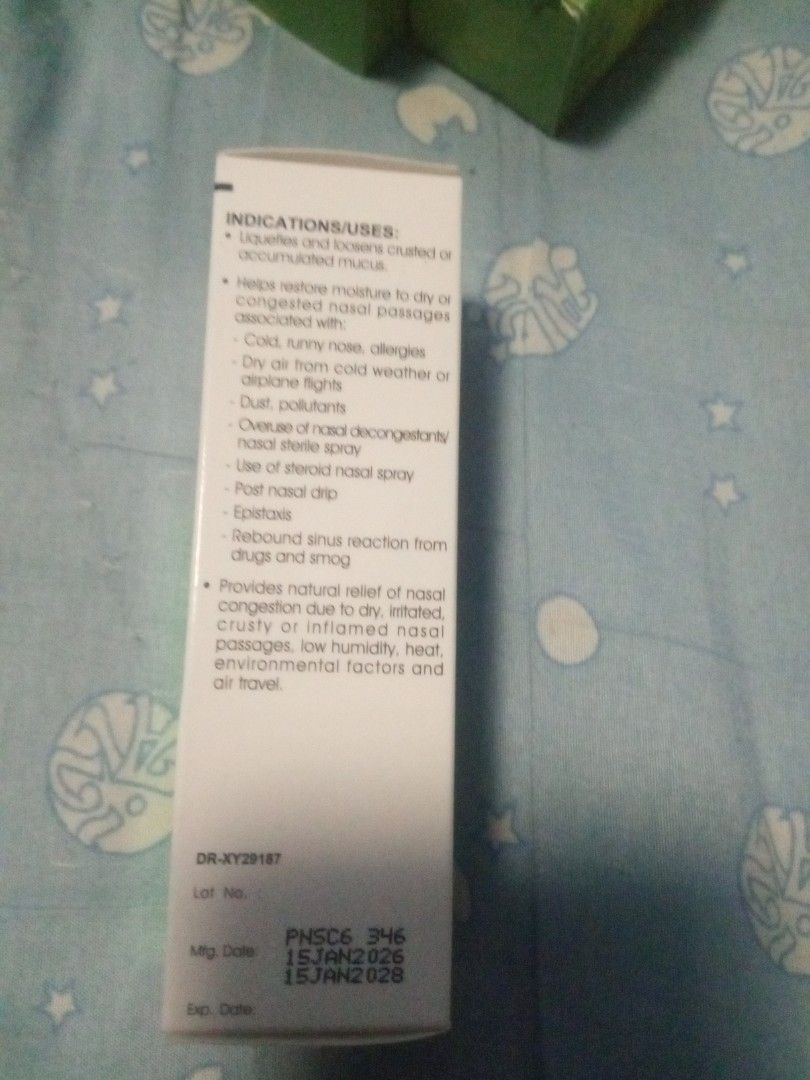 Sodium Chloride Muconase Saline Solution Nasal Spray 30ml (Category: Medical Supplies & Tools) located in Manila. Submitted by mysticlion_4e628c (Listing ID 1444037700, Image 2). Description: Sodium Chloride Muconase. 0.65% saline solution for nasal spray. Helps restore moisture to dry or congested nasal passages. Good for colds, allergies, dry air, and post nasal drip. Provides natural relief for nasal congestion. Expiry date is Jan 2025. Sellin