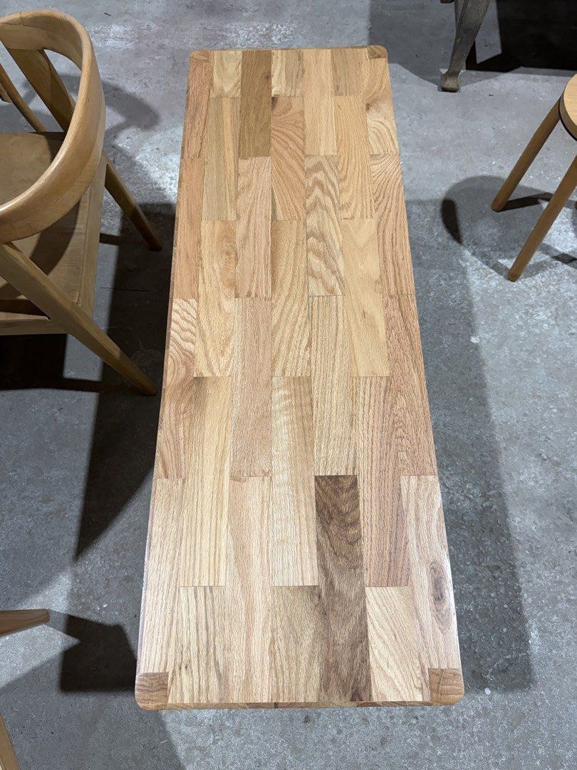 Solid Wooden Console Table (Category: TV Consoles) located in Kuala Lumpur. Submitted by soohaohao (Listing ID 1444068415, Image 3). Description: Type of Wood : Oak Wood Size : 118.5cm X 40cm X 58cm (Height) Natural finishing COD Kampung Baru Sungai Buloh / Sri Damansara Lalamove available Thanks.