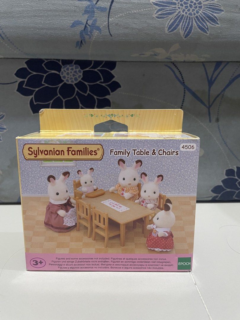 Original Sylvanian Families Family Table and Chairs Set (Category: Kids Toys) located in Manila. Submitted by prelovedpicksph (Listing ID 1443998780, Image 1). Description: - in good condition, no flaws - 2 sets available (350 each).