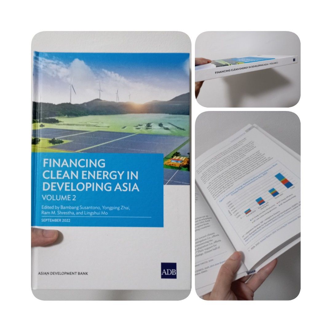 TAKE ALL: 3 books from ADB (Category: Textbooks) located in Makati City. Submitted by fr_lll (Listing ID 1444107508, Image 3). Description: TAKE ALL: 3 books from ADB Titles include: 'Financing Clean Energy in Developing Asia' (Volumes 1 and 2) & 'Banking on the Future of Asia and the Pacific' - Ideal for readers interested in development, finance, and sustainability in Asia. ---- - Two volumes of 'Financing Clean Energy in Developing Asia' - Pub