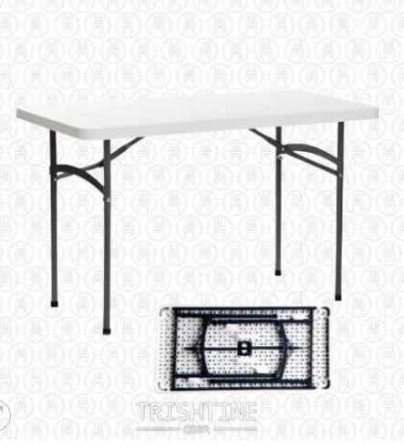 TFP-010 | Multi-Purpose Folding-Stand Table (Category: Tables & Sets) located in Caloocan City. Submitted by jimtapitan_trishtinecorp. (Listing ID 1443915975, Image 1). Description: - Sturdy white folding table - Ideal for events, parties, or extra workspace - Legs fold flat for easy storage and transport - Made from durable plastic with a metal frame DISCLSIMER: Price is for Posting Purposes Only.