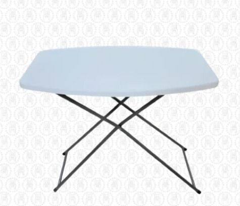 TFP-018 | Personal Size Folding Table (Category: Tables & Sets) located in Caloocan City. Submitted by jimtapitan_trishtinecorp. (Listing ID 1443915375, Image 1). Description: - Unique white folding table - Sturdy black metal legs that fold for easy storage - Perfect for events, parties, or extra dining space - Functional and ready for a new home.
