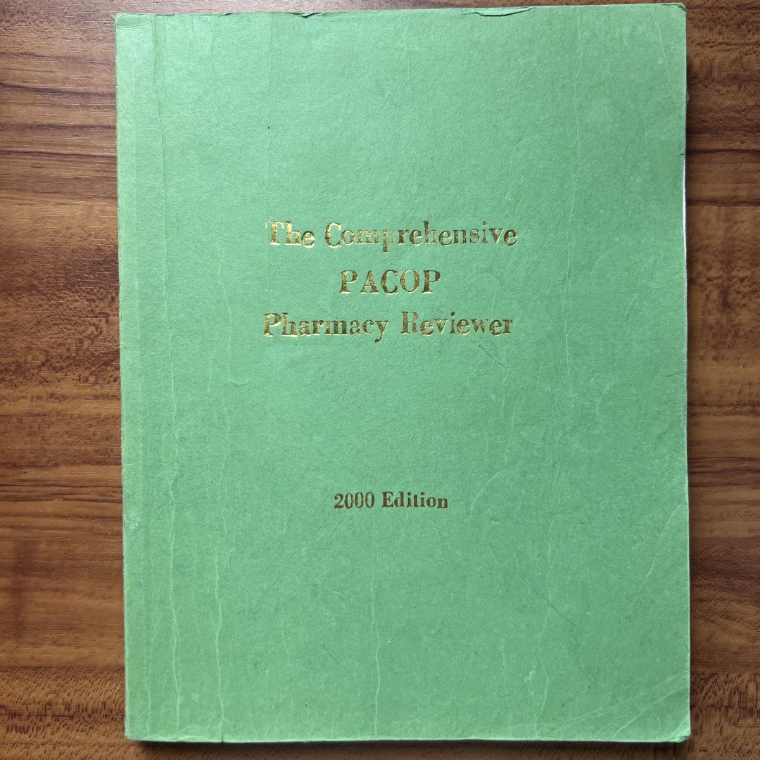The Comprehensive PACOP Pharmacy Reviewer 2000 Edition Book (Category: Textbooks) located in Manila. Submitted by grandmoon.e6f906 (Listing ID 1443962339, Image 1). Description: - PACOP Pharmacy Reviewer, 2000 Edition - Covers clinical toxicology and other pharmacy topics - Excellent for studying and reviewing - Pages are clear and readable - Includes questions and answers in some sections - A valuable resource for pharmacy students.