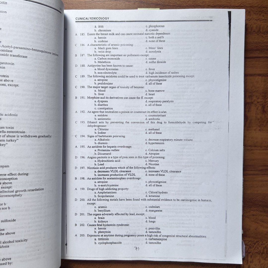 The Comprehensive PACOP Pharmacy Reviewer 2000 Edition Book (Category: Textbooks) located in Manila. Submitted by grandmoon.e6f906 (Listing ID 1443962339, Image 2). Description: - PACOP Pharmacy Reviewer, 2000 Edition - Covers clinical toxicology and other pharmacy topics - Excellent for studying and reviewing - Pages are clear and readable - Includes questions and answers in some sections - A valuable resource for pharmacy students.