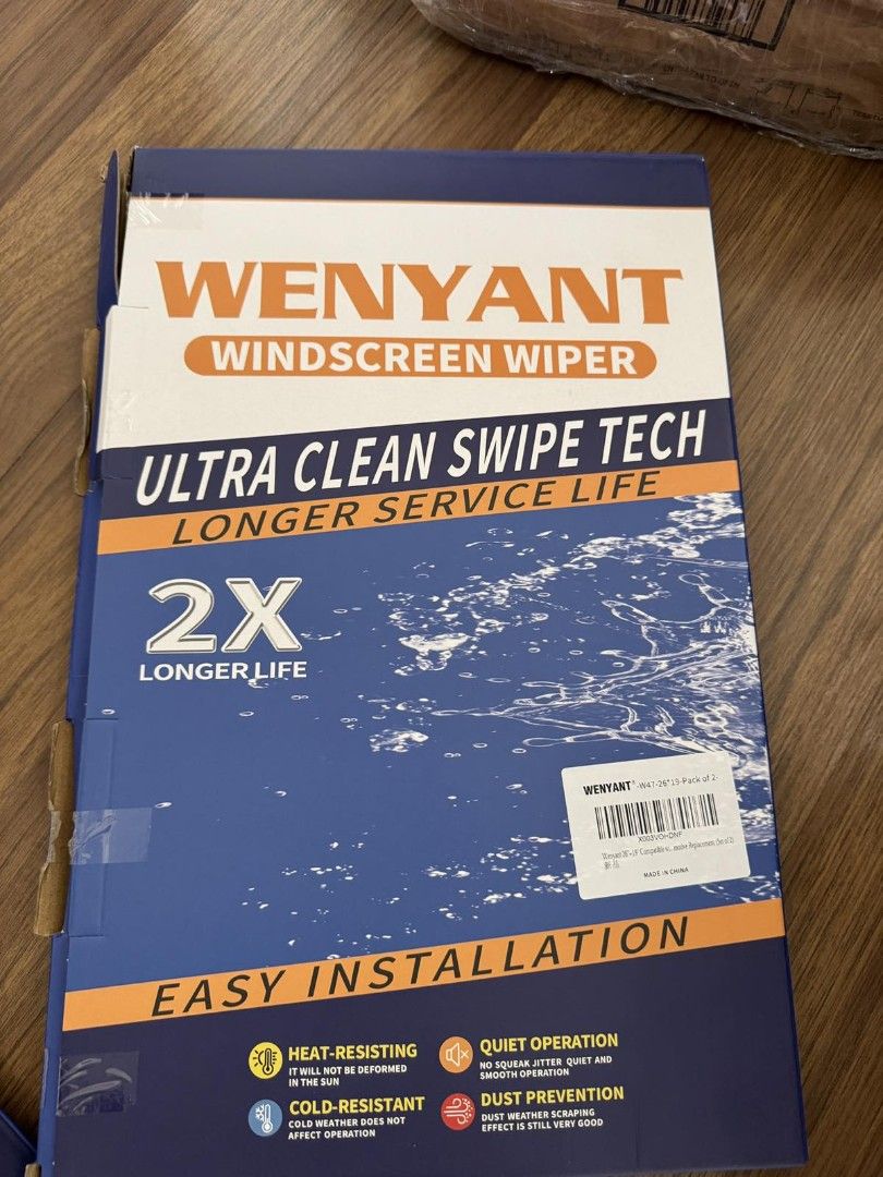 Windscreen Wiper Ultra for Tesla model 3 highland (Category: Other Automotive Parts and Accessories) located in Quezon City. Submitted by rickstuff (Listing ID 1443952625, Image 1). Description: - WENYANT Windscreen Wipers - Ultra Clean Swipe Tech for 2X longer service life - Easy installation - Heat-resisting and cold-resistant - Quiet operation - Dust prevention - Ensures a clear view on the road 26" and 19".