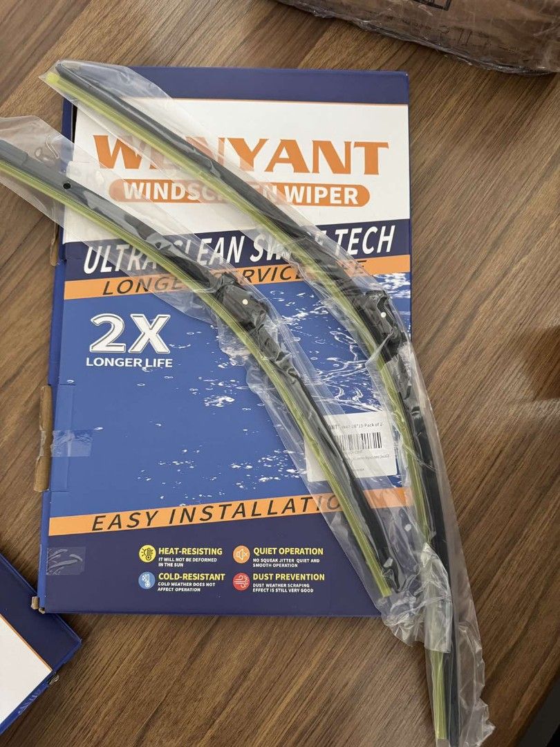 Windscreen Wiper Ultra for Tesla model 3 highland (Category: Other Automotive Parts and Accessories) located in Quezon City. Submitted by rickstuff (Listing ID 1443952625, Image 2). Description: - WENYANT Windscreen Wipers - Ultra Clean Swipe Tech for 2X longer service life - Easy installation - Heat-resisting and cold-resistant - Quiet operation - Dust prevention - Ensures a clear view on the road 26" and 19".