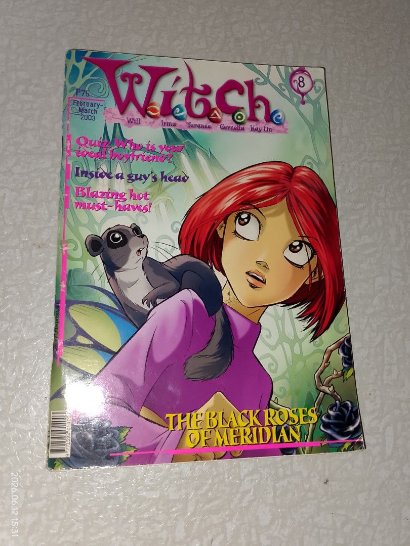 W.I.T.C.H ISSUE #8 (Category: Comics & Manga) located in Angeles City. Submitted by myldyllc.declutters (Listing ID 1444071816, Image 1). Description: This is W.I.T.C.H. Issue #8, titled "The Black Roses of Meridian". It was published in February/March 2003 in the Philippines. wysiwyg/as is rfs: decluttering mop: gcash mod: jnt lbc dop: payo/2days **no to sensitive buyer **pm for inquiries:>.