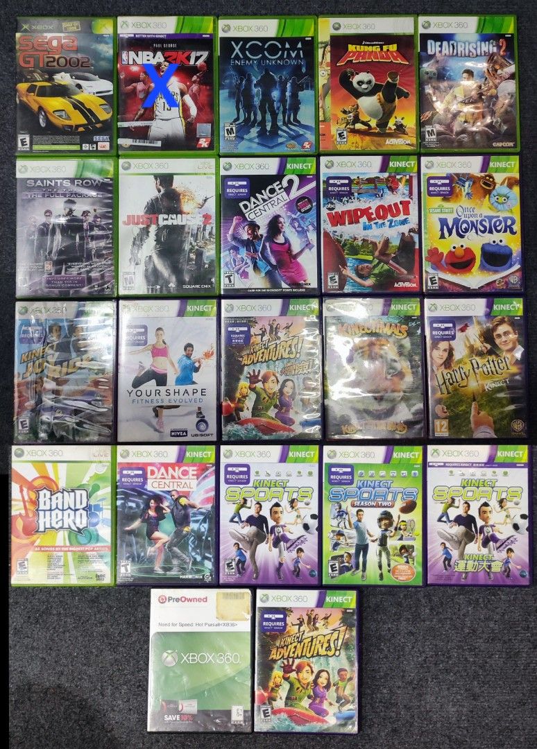 XBOX 360 GAMES (Category: Xbox) located in Bacoor. Submitted by labgames (Listing ID 1443951112, Image 1). Description: Xbox Games For Sale •NBA 2K15 -P499 •NBA 2K14 -P399 •Harry Potter Kinect -P499 (Kinect Required) •Band Hero -P499 •Trusty Bell -P599 P299 Games: •Xcom Enemy Unknown •Kung Fu Panda •Dead Rising 2 •Saints Row The Third The Full Package •Just Cause 2 •Dance Central 2 (Kinect Required) •Wipeout: In the Zone (Kinect Required) •Sesame