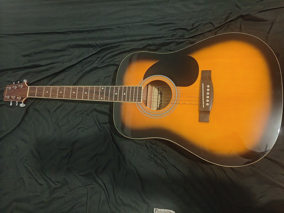 Acoustic Guitar - Sunburst Finish (Category: Musical Instruments) located in Quezon City. Submitted by lyancamille (Listing ID 1444229118, Image 2). Description: Original Fernando DG200 TS Sobrang slightly used. nakatambak lang. sayang naman. - Beautiful sunburst finish on the front - Rich brown finish on the back - Smooth neck for comfortable playing - Tuners on the headstock are functional - Ready to play right away - Ideal for beginners or as 