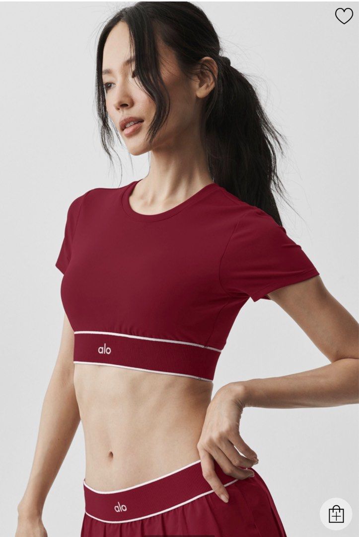 Alo Softsculpt Amp It Up Short Sleeve Bra (Summer Romance Red (Category: Activewear) located in Singapore. Submitted by mybrownpages (Listing ID 1444200265, Image 1). Description: .