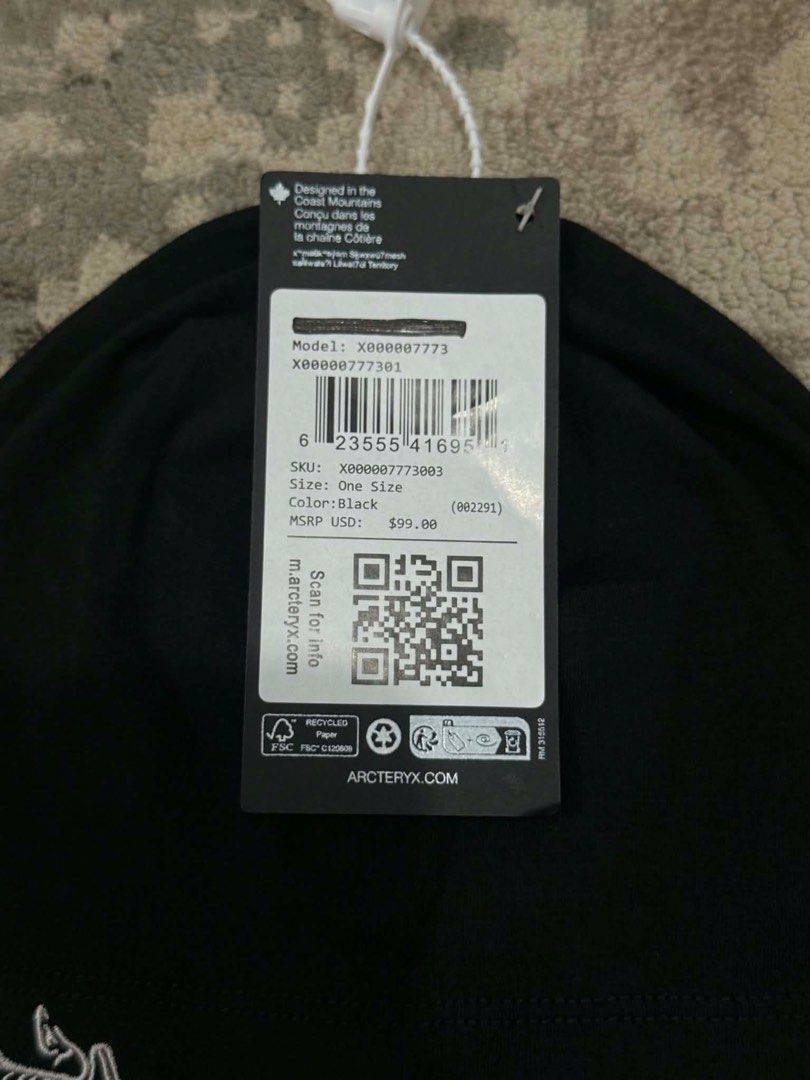 Arcteryx Rho Toque Beanie (Category: Beanies) located in Manila. Submitted by badgalkitty (Listing ID 1444259017, Image 3). Description: bnew w tag.