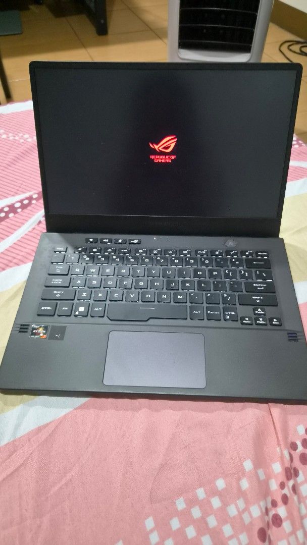 ASUS ROG Zephyrus G14 Gaming Laptop (Category: Laptops & Notebooks) located in Pasig City. Submitted by thrifters_anonymous (Listing ID 1444230571, Image 1). Description: -Processor AMD Ryzen 7 5800HS (8 Cores, 16 Threads, up to 4.4GHz) -GPU NVIDIA GeForce RTX 3050 Laptop GPU (4GB GDDR6) -RAM16GB DDR4-3200 (8GB soldered + 8GB SO-DIMM) -Storage512GB PCIe NVMe M.2 SSD -Display14-inch FHD (1920 x 1080) IPS-level, 144Hz, 100% sRGB -Battery76WHrs, 4S1