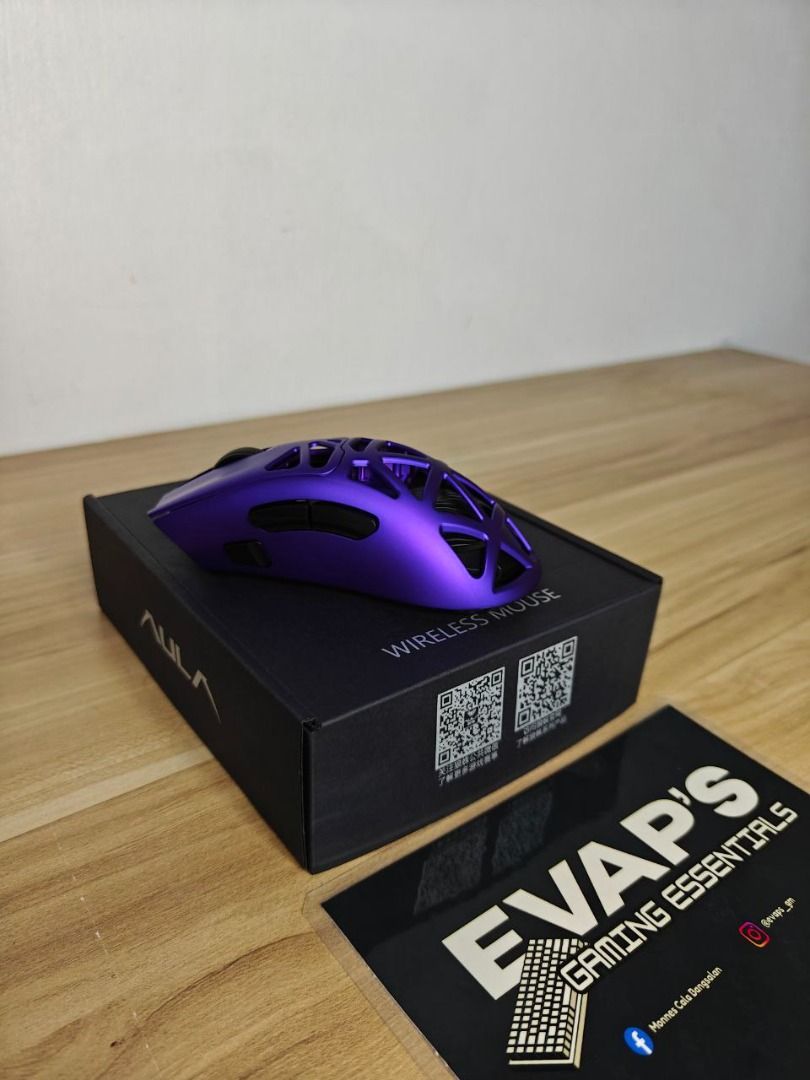 Aula SC620 - Neon Purple (Tri-Mode) (Category: Mouse & Mousepads) located in Bugallon. Submitted by evaps_gm (Listing ID 1444179546, Image 3). Description: Aula SC620 - Neon Purple (Tri-Mode) Price: ₱995 (₱2,789 SRP) SPECS: • PixArt PAW3311 Sensor • 1000Hz Polling Rate • Customizable RGB Lighting • Tri-Mode (BT/2.4G/USB-C) • Customizable Fire Button • 67g Honeycomb Shell Lightweight Design • 400mAh Battery • 800 - 12000 DPI • With Software Suppor