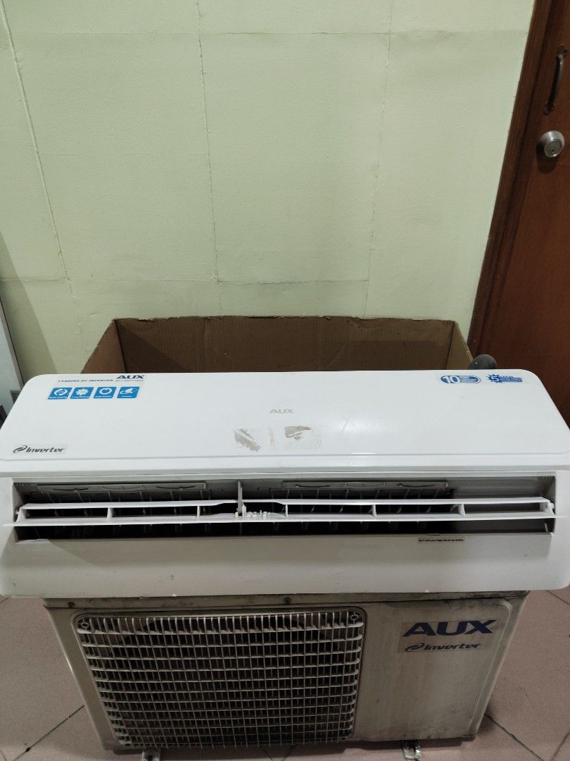 AUX Inverter Split Type Air Conditioner Outdoor Unit (Category: Air Conditioning and Heating) located in Quezon City. Submitted by joemag_corp_owl (Listing ID 1444161085, Image 2). Description: 2nd HAND AUX inverter Split type aircon - AUX Inverter Split Type Air Conditioner Outdoor Unit - Model: BSR-H18C/LD - Cooling Capacity: 18000 BTU/hr - Power Supply: 220-240V, 50Hz - Refrigerant: R410A - Color: White - Condition: Shows some dust and dirt fr