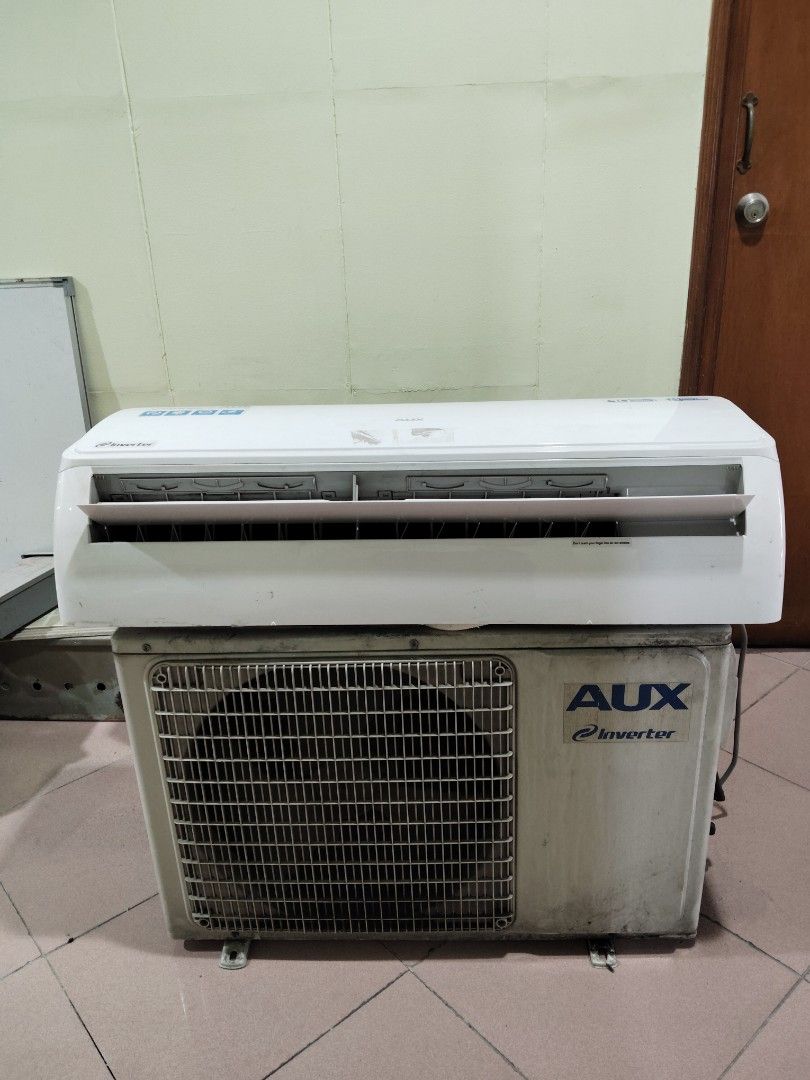 AUX Inverter Split Type Air Conditioner Outdoor Unit (Category: Air Conditioning and Heating) located in Quezon City. Submitted by joemag_corp_owl (Listing ID 1444161085, Image 1). Description: 2nd HAND AUX inverter Split type aircon - AUX Inverter Split Type Air Conditioner Outdoor Unit - Model: BSR-H18C/LD - Cooling Capacity: 18000 BTU/hr - Power Supply: 220-240V, 50Hz - Refrigerant: R410A - Color: White - Condition: Shows some dust and dirt fr