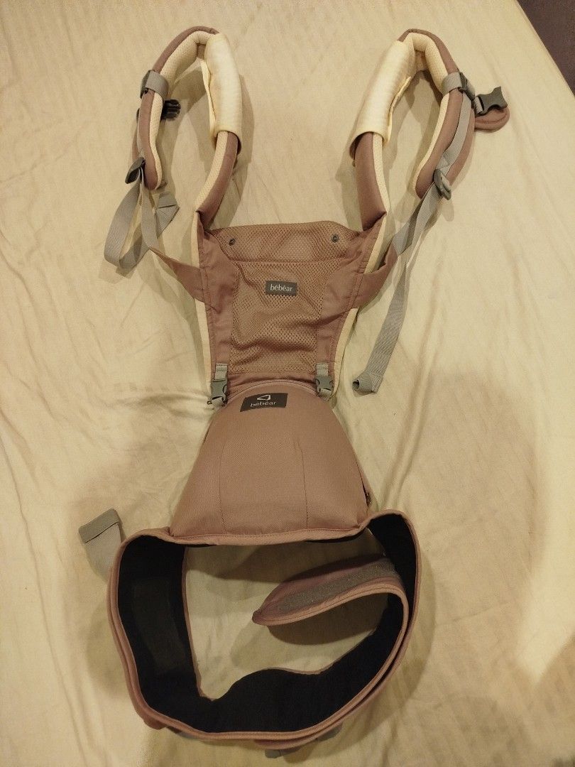 Bebear Mesh Plus Hip Seat Carrier (Category: Carriers & Slings) located in Paranaque City. Submitted by kaceys_closet (Listing ID 1444132707, Image 1). Description: - ORIGINAL PRICE Php 4,000 - Versatile with multiple carrying positions for baby's comfort and parent's ease. - Features padded shoulder straps and waistband for maximum comfort during extended wear. - Includes a breathable mesh panel to keep both parent and baby cool. - Ideal for kee